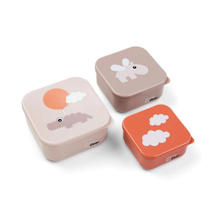 Set de 3 cajas para snack Nube Beige-Rosa