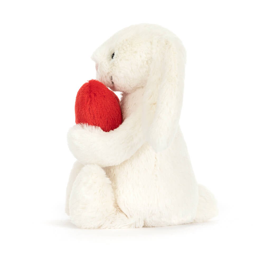 Peluche Conejo Corazón Rojo Mediano