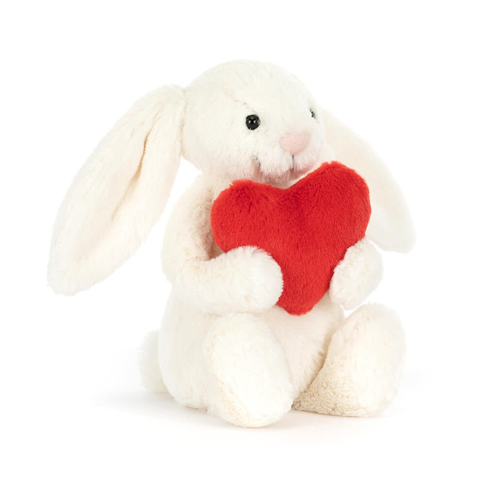 Peluche Conejo Corazón Rojo Mediano