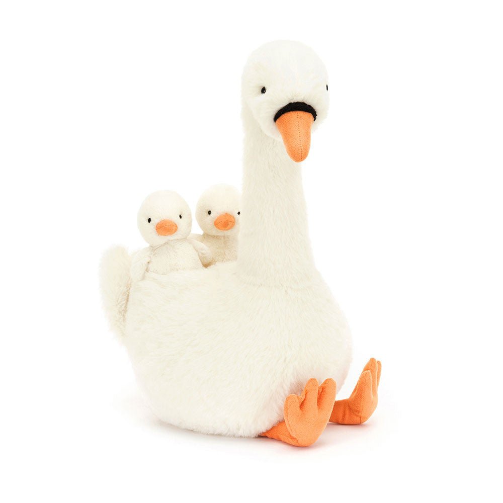 Peluche Mamá Cisne con sus crías