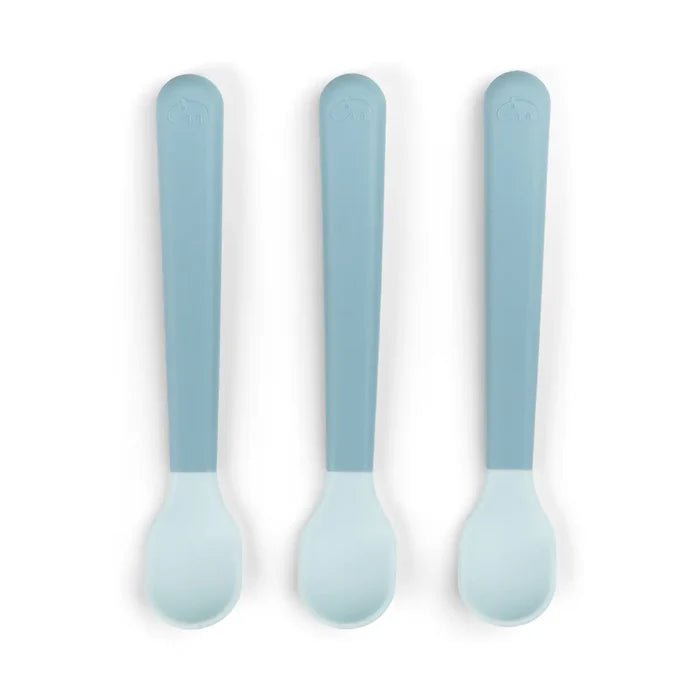 Set de 3 cucharas para bebés azul