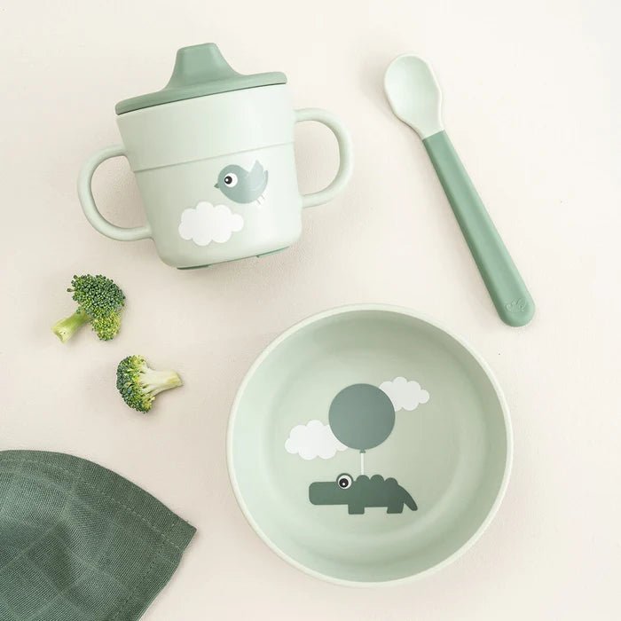 Set Primeras Comidas Happy Clouds Verde