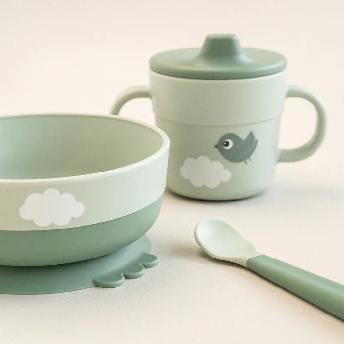 Set Primeras Comidas Happy Clouds Verde