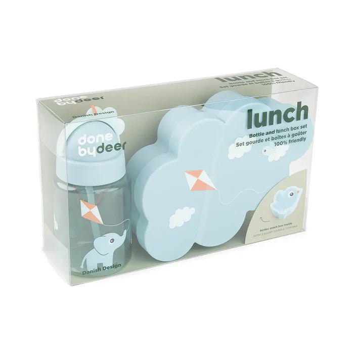 Set para Snack con botella azul