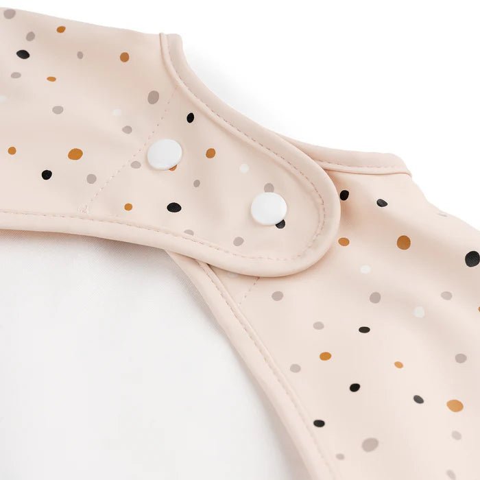 Babero grande con mangas y bolsillo Happy Dots rosa 6-18 meses