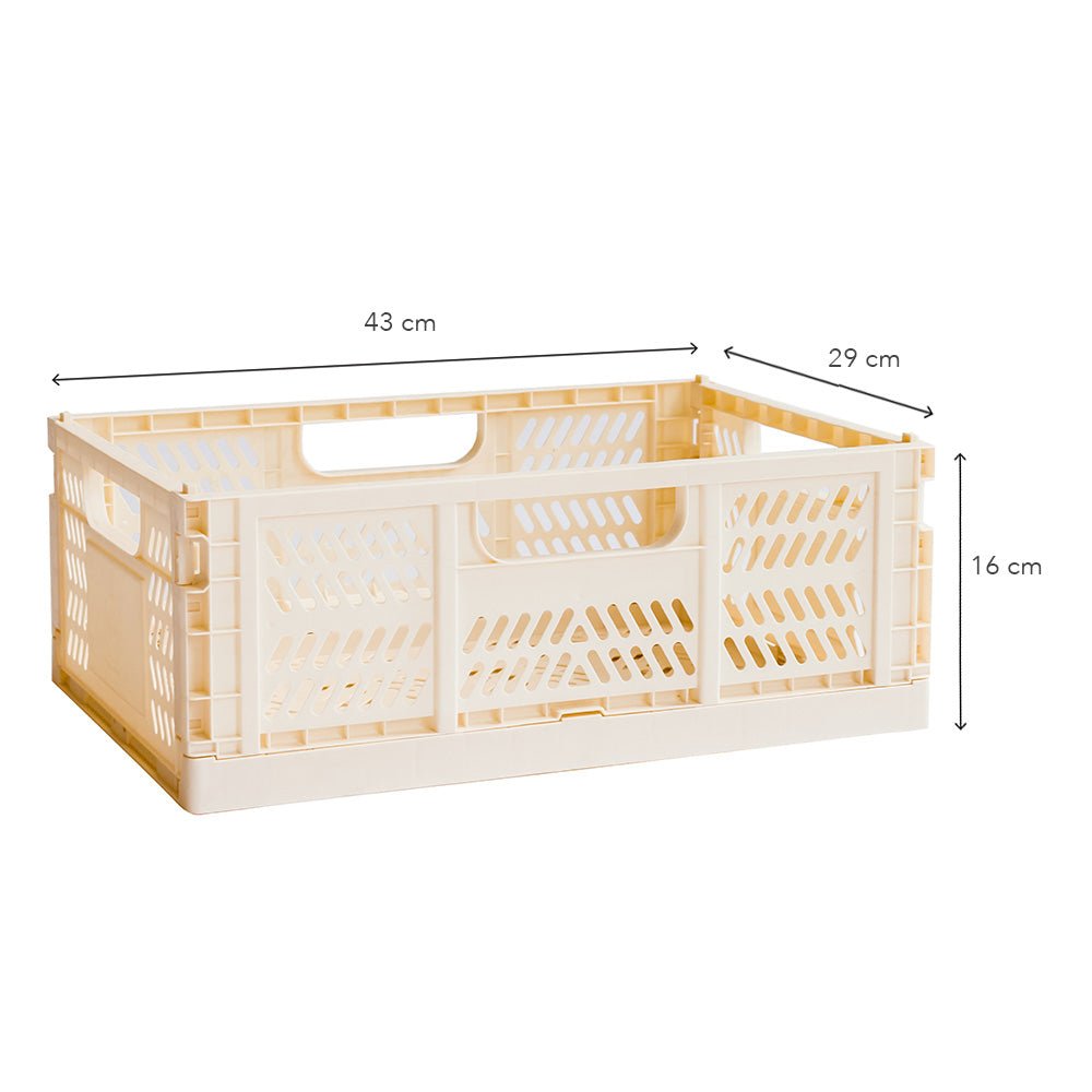 Caja Plegable Moderna Grande Crema