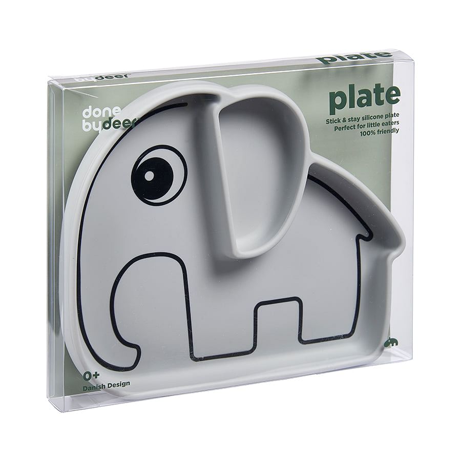 Plato de Silicona Antideslizante Elphee Gris